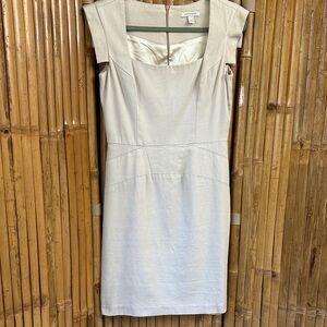 Boston Proper Elegant Beige Dress